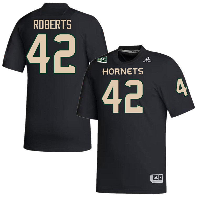 Sacramento State Hornets #42 Jerome Roberts College Football Jerseys Stitched-Black